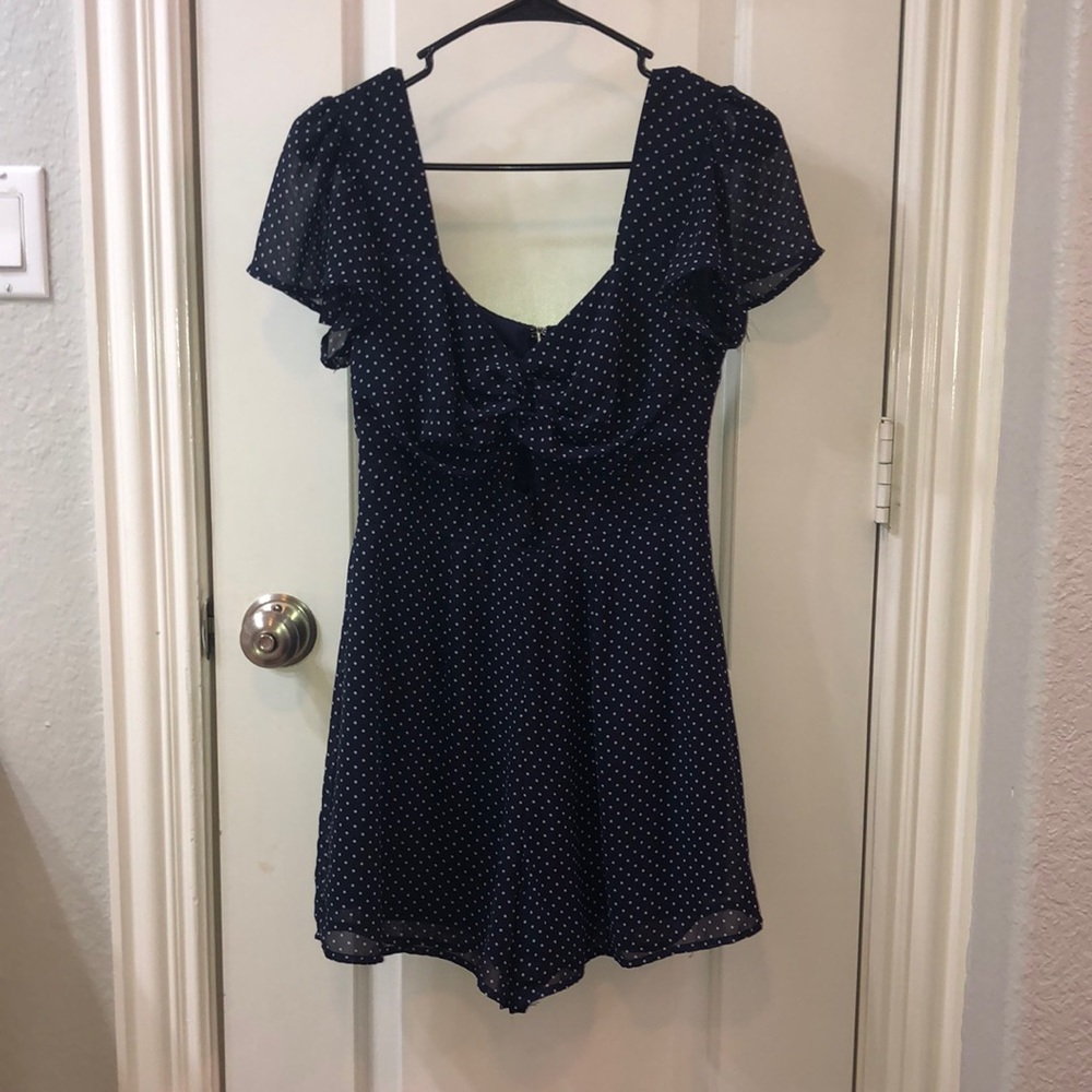 A really cute poka dotted romper